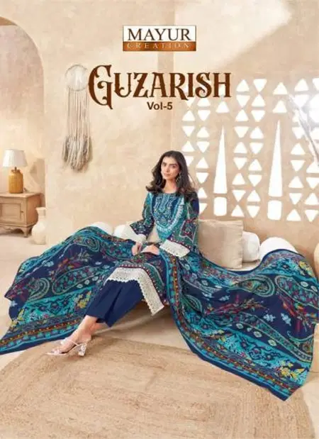 Guzarish Vol 5 By Mayur Karachi Cotton Printed Wholesale Dress Material In India